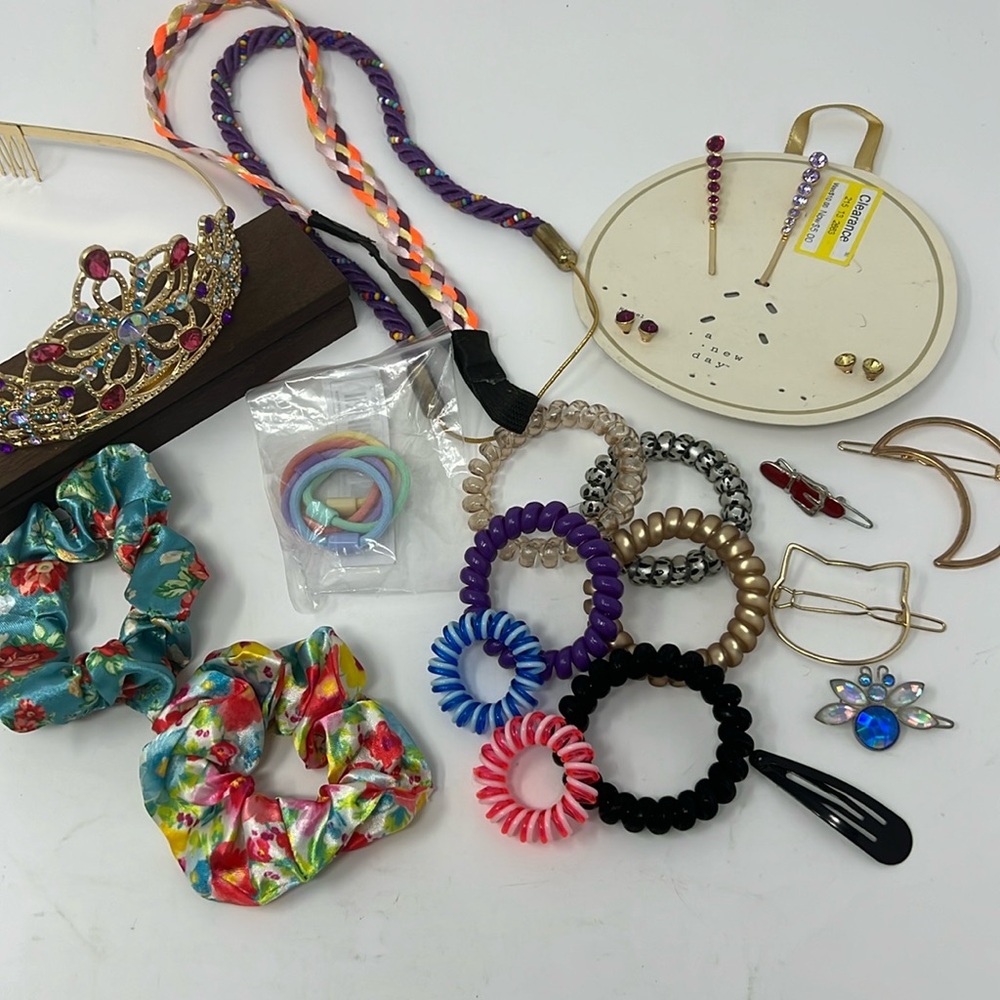 Hair bundle hair bands hair accessories Stretch bands hair clips tiara Barbie